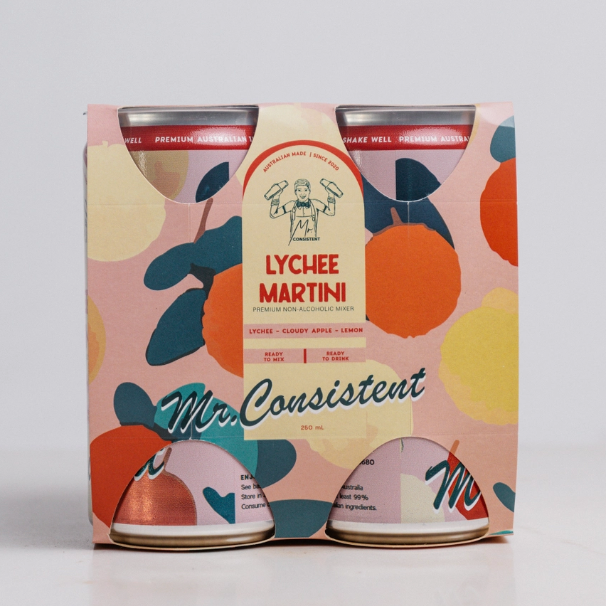 Mr Consistent - Lychee Martini Cocktail Cans 4 Pack