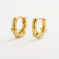 Gold hoop earrings small huggie