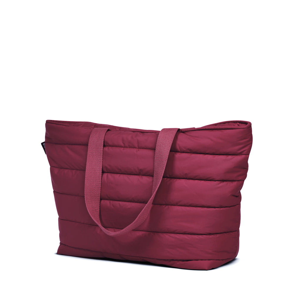 Base Supply - Take It Base Puffer Tote Bag - Burgundy