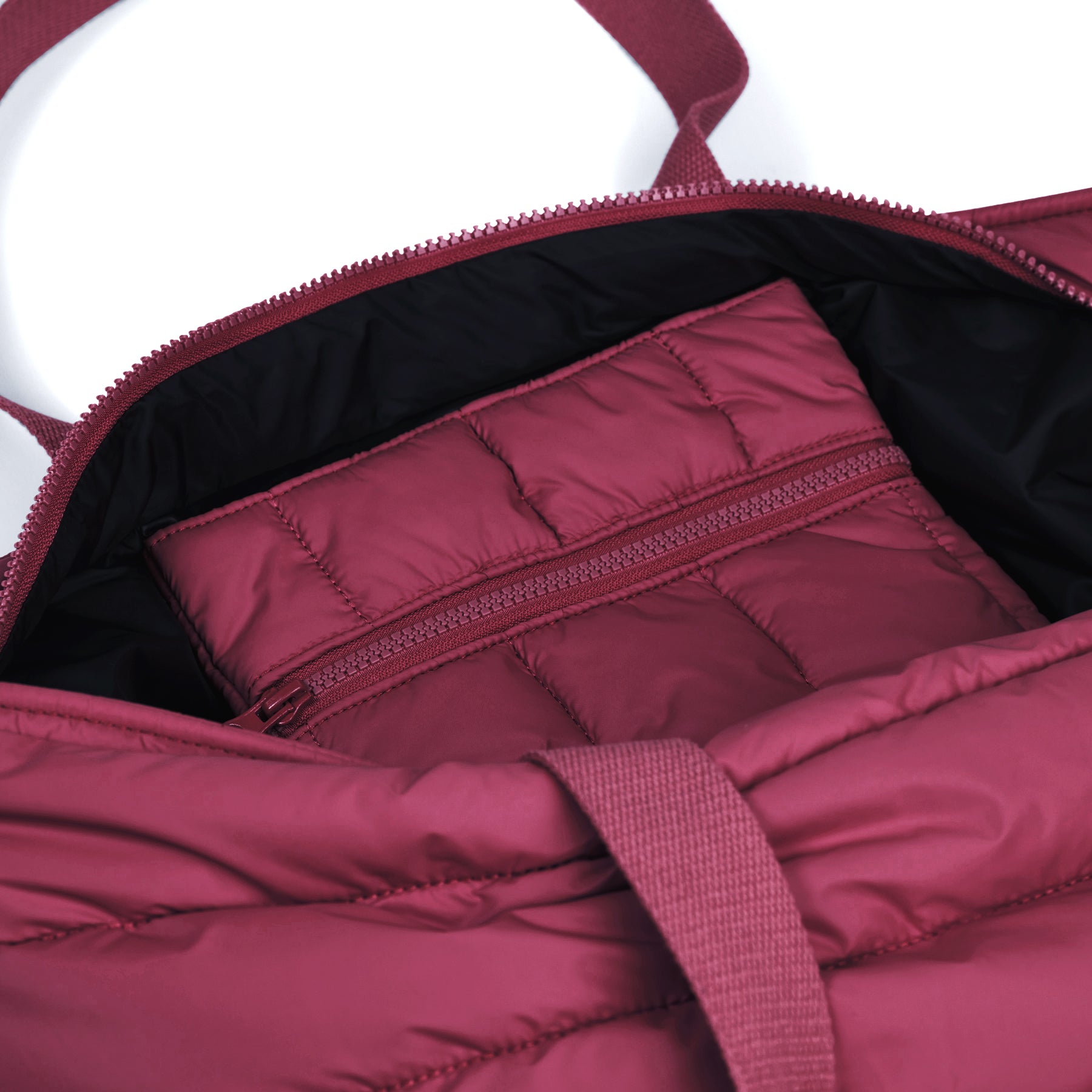 Base Supply - Take It Base Puffer Tote Bag - Burgundy