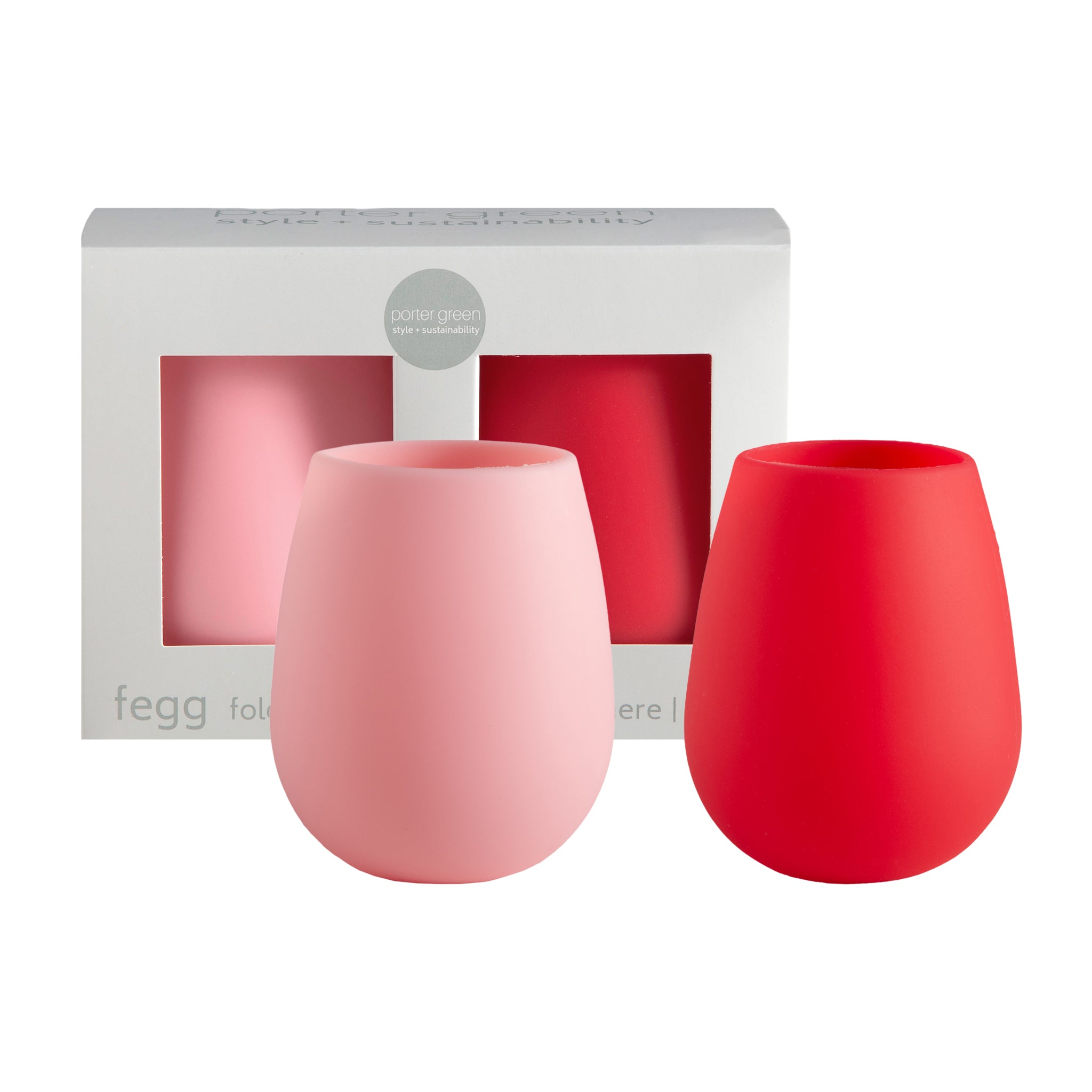 Porter Green - Fegg Cherry + Blush - Silicone unbreakable glasses