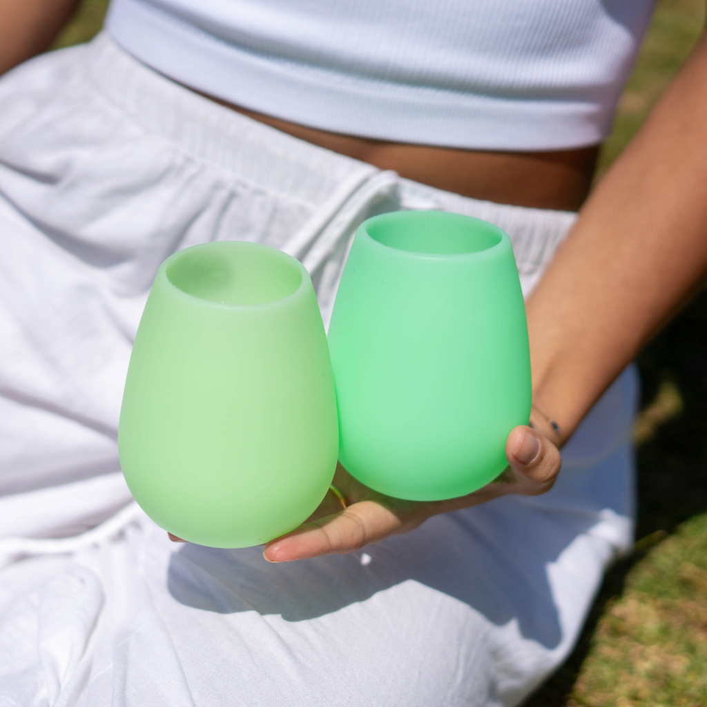 Porter Green - Fegg Gerbera +Leaf - Silicone unbreakable glasses