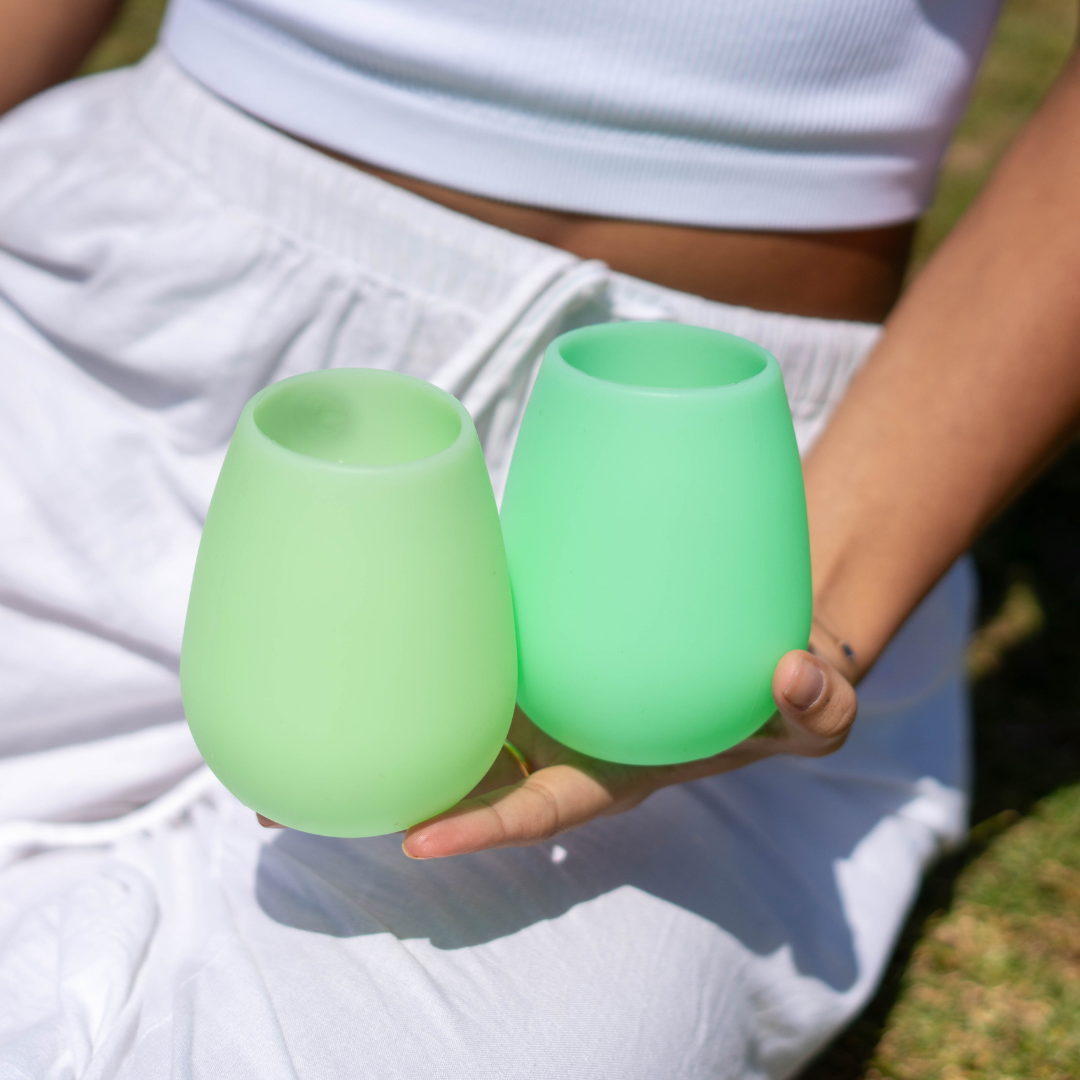 Porter Green - Fegg Gerbera +Leaf - Silicone unbreakable glasses
