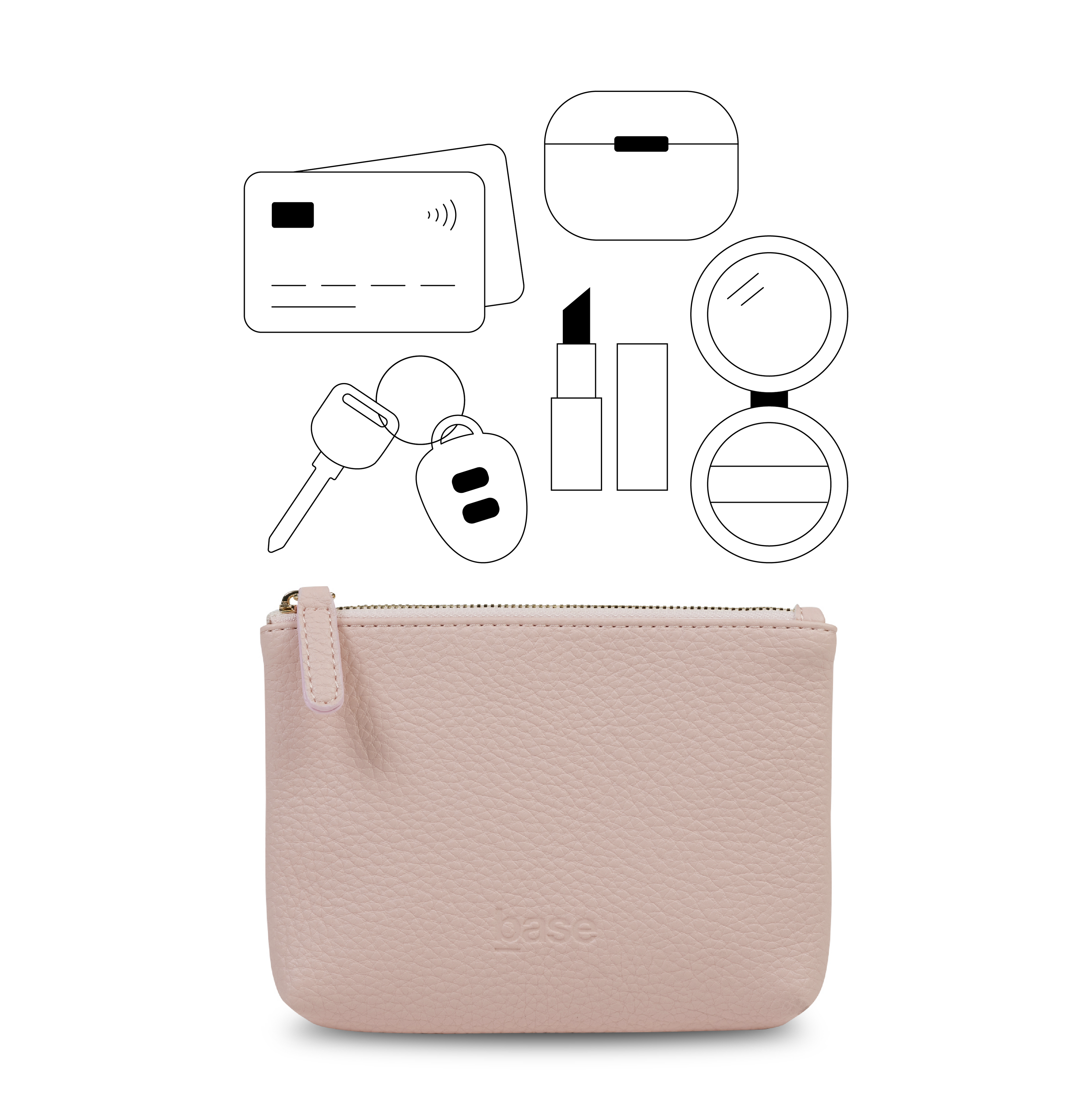 Base Supply - Petite Pouch - Peony