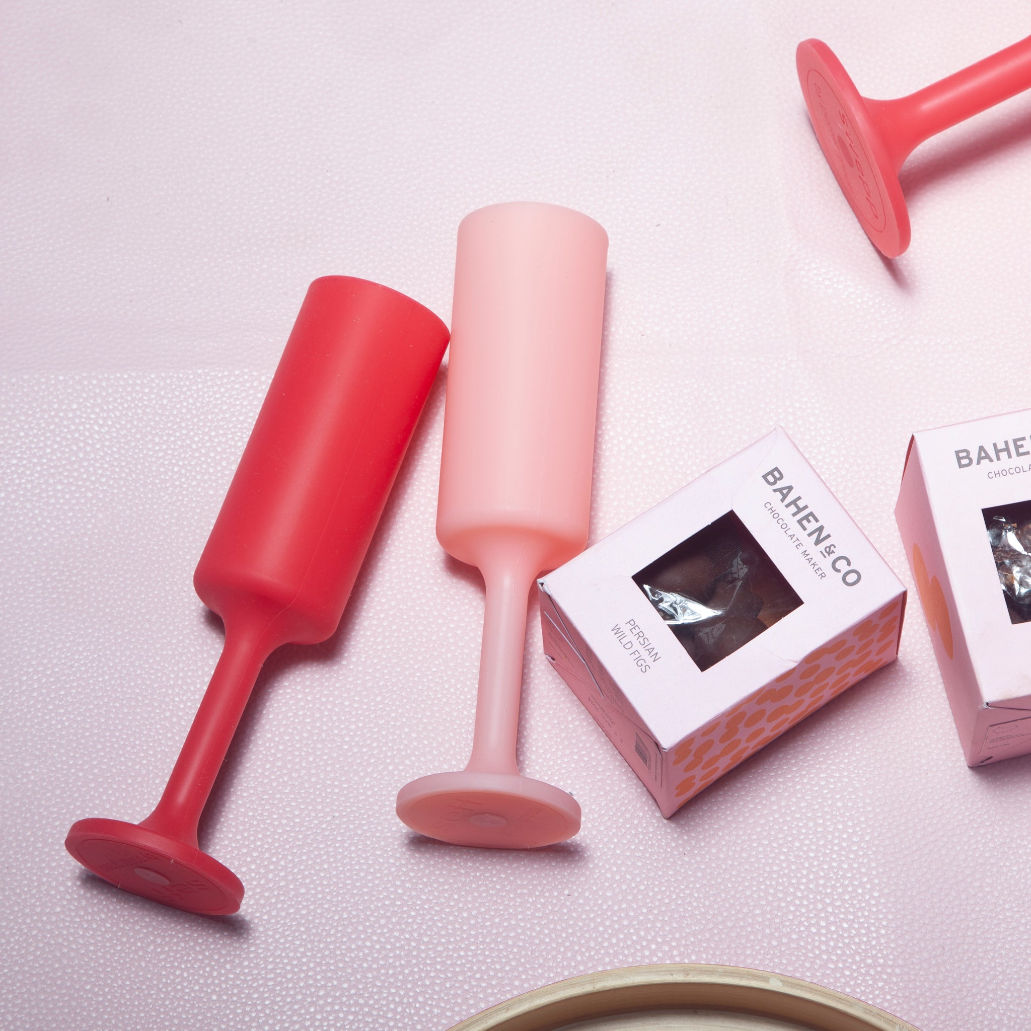 Porter Green - Seff Cherry + Blush - silicone unbreakable champagne flutes
