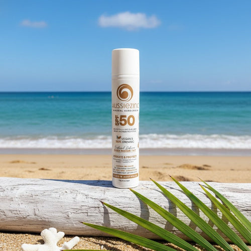 Aussie Zine - Sheer Medium Tint SPF50+ Hydrating Organic Mineral Zinc Sunscreen BB Cream